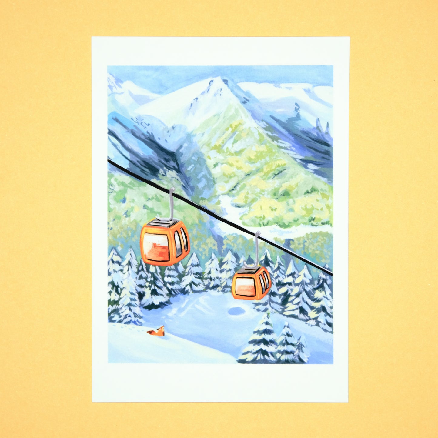 Fox in Mountains | A5 Print