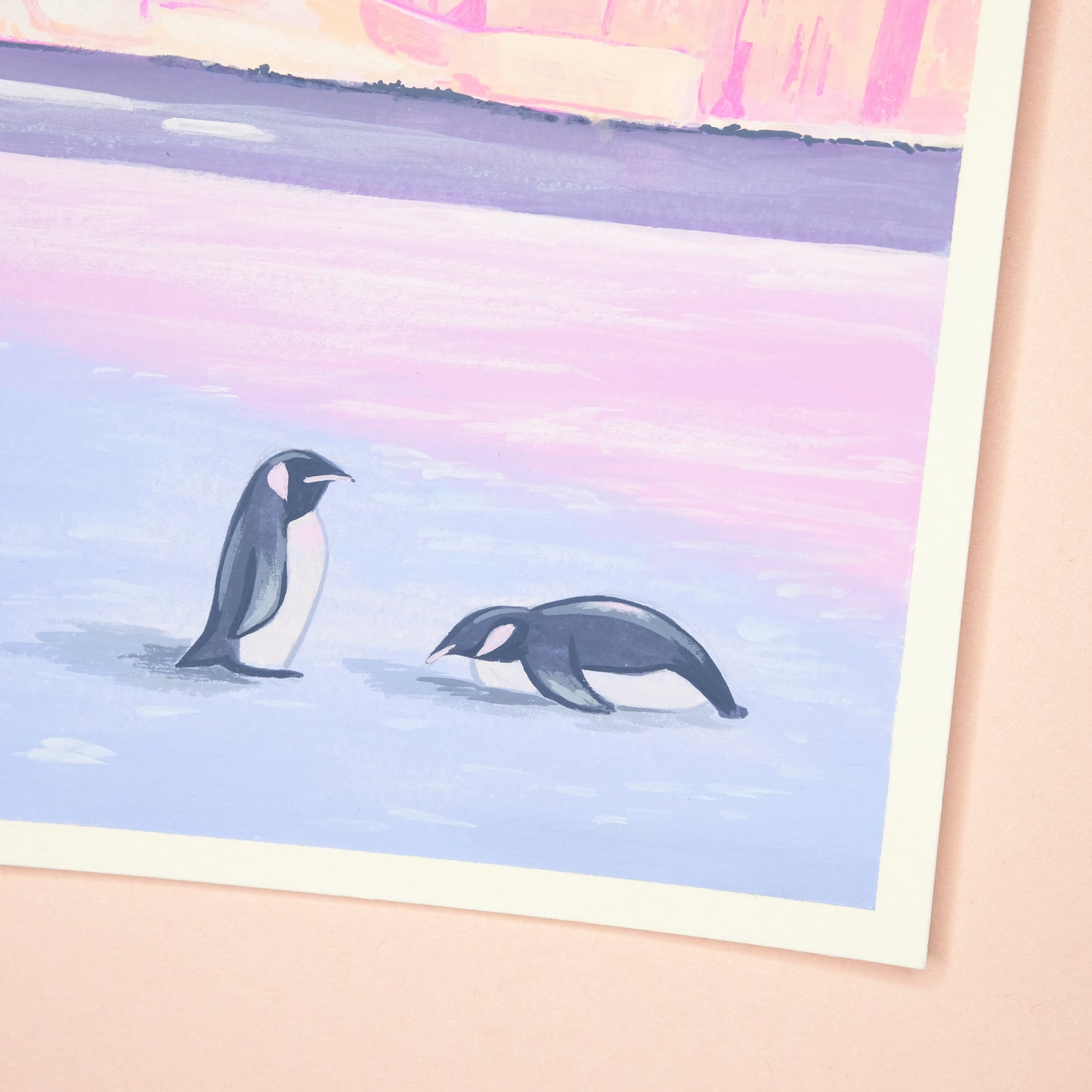 Pink Penguins | Original Painting A5