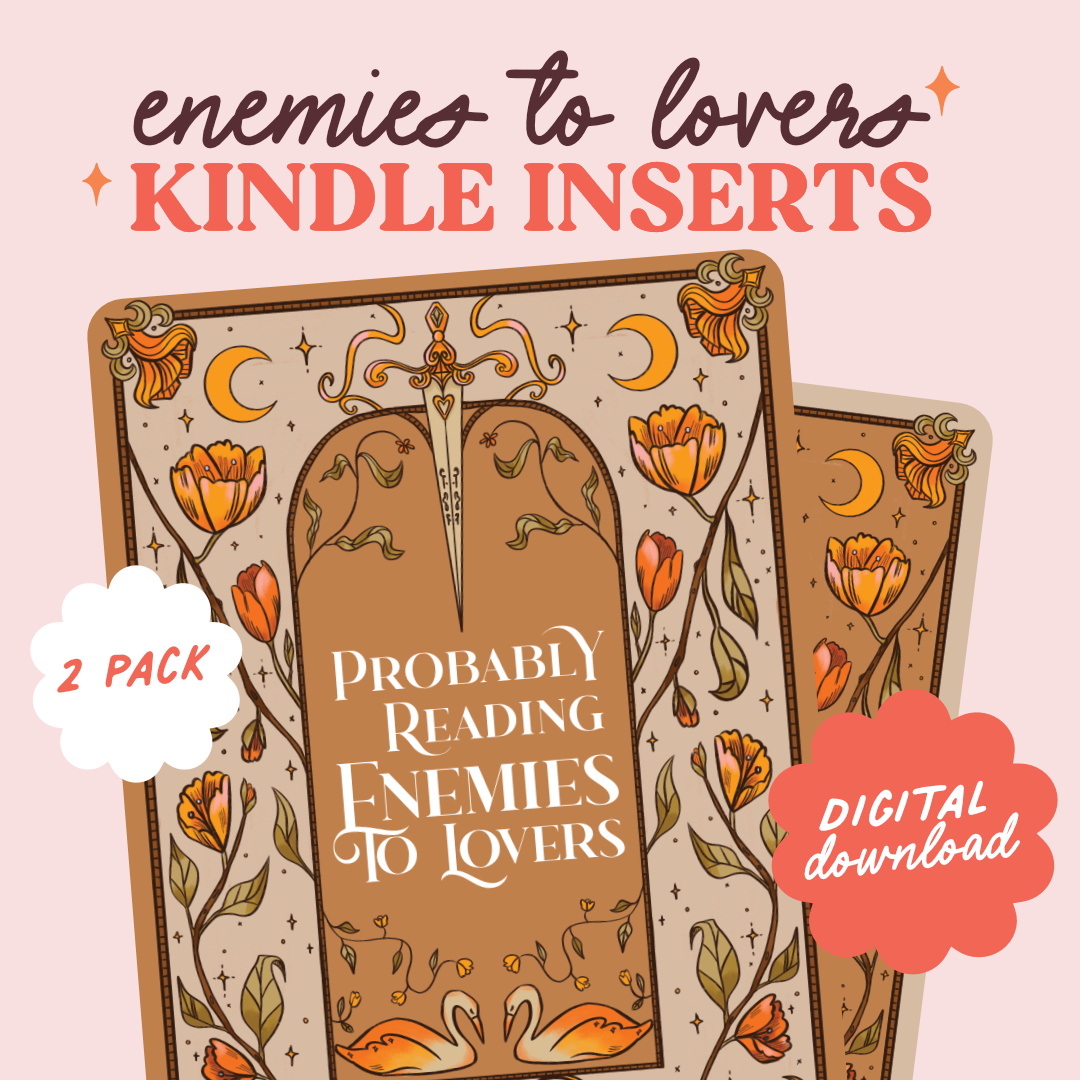 Enemies To Lovers Beige Themed Kindle Insert 2 pack | Digital Download