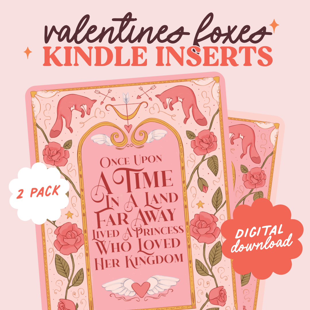 Valentines Fox Kindle Insert 2 pack | Digital Download