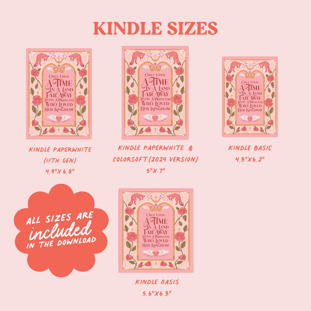 Valentines Fox Kindle Insert 2 pack | Digital Download